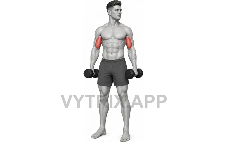 Uitvoering van Alternating Curl (Dumbbell)