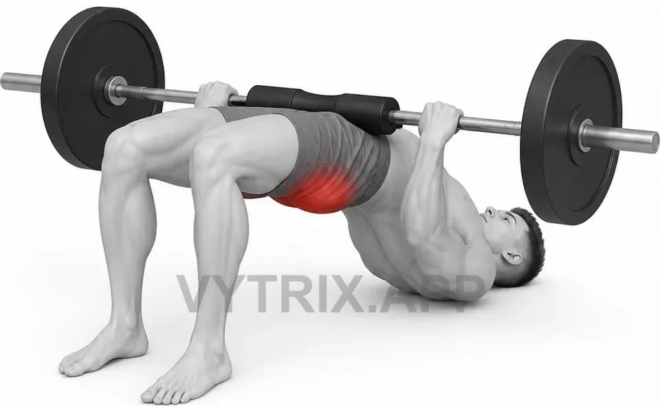 Uitvoering van Barbell Glute Bridge