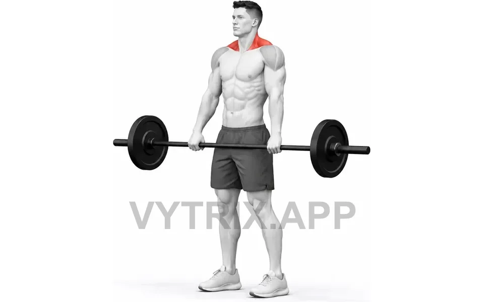Uitvoering van Barbell Shrug