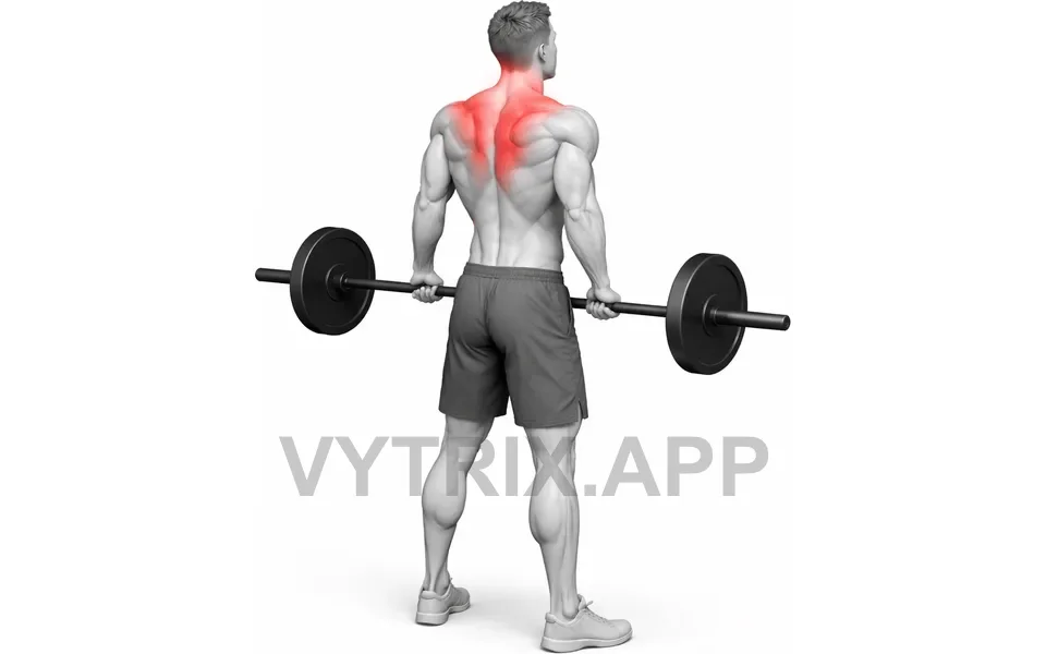Uitvoering van Behind Back Barbell Shrug