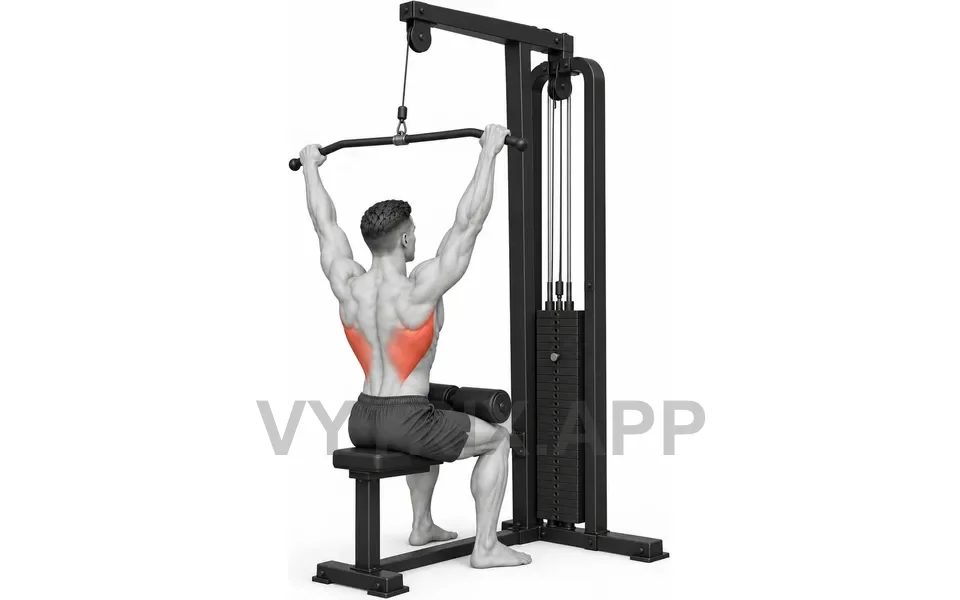 Uitvoering van Behind Neck Lat Pulldown (Cable)