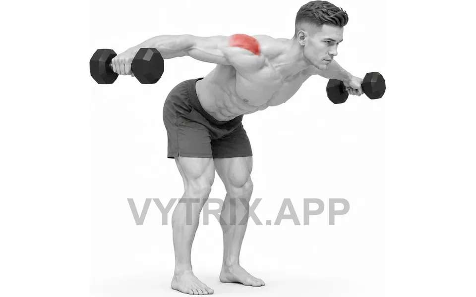 Uitvoering van Bent Over Dumbbell Rear Delt Raise