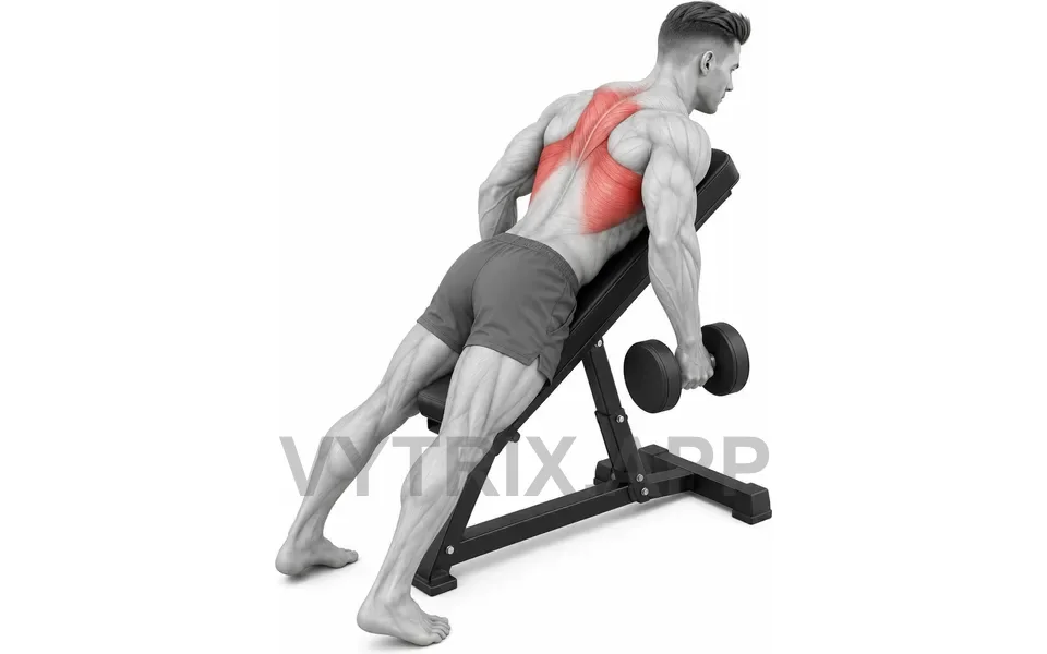 Uitvoering van Chest Supported Dumbbell Row