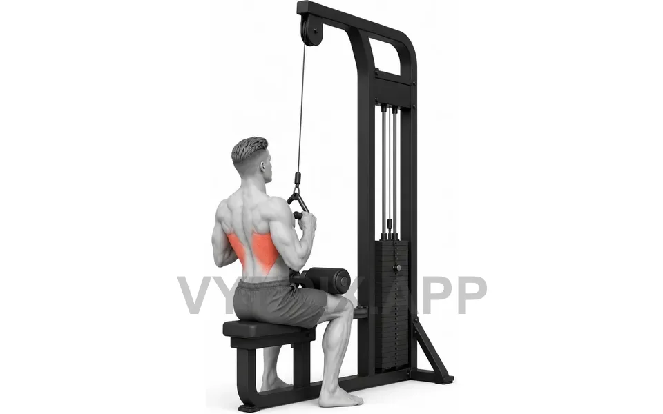Uitvoering van Close Grip Lat Pulldown