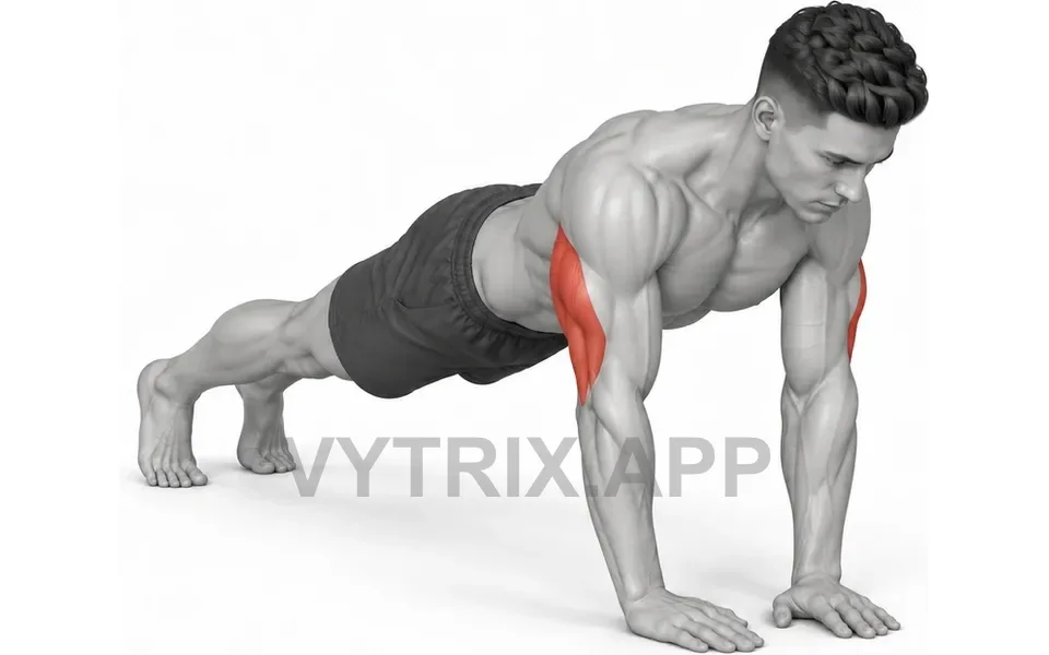 Uitvoering van Close Grip Push-Up (Bodyweight)