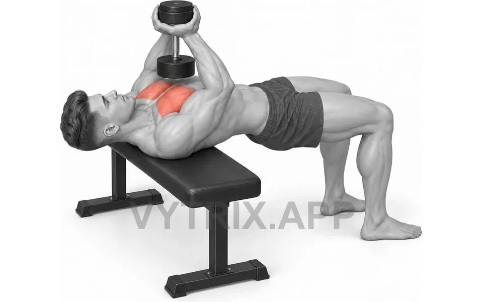 Uitvoering van Cross Bench Single Press (Dumbbell)