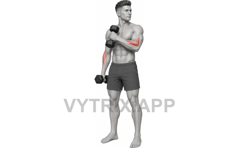 Uitvoering van Cross Body Hammer Curl