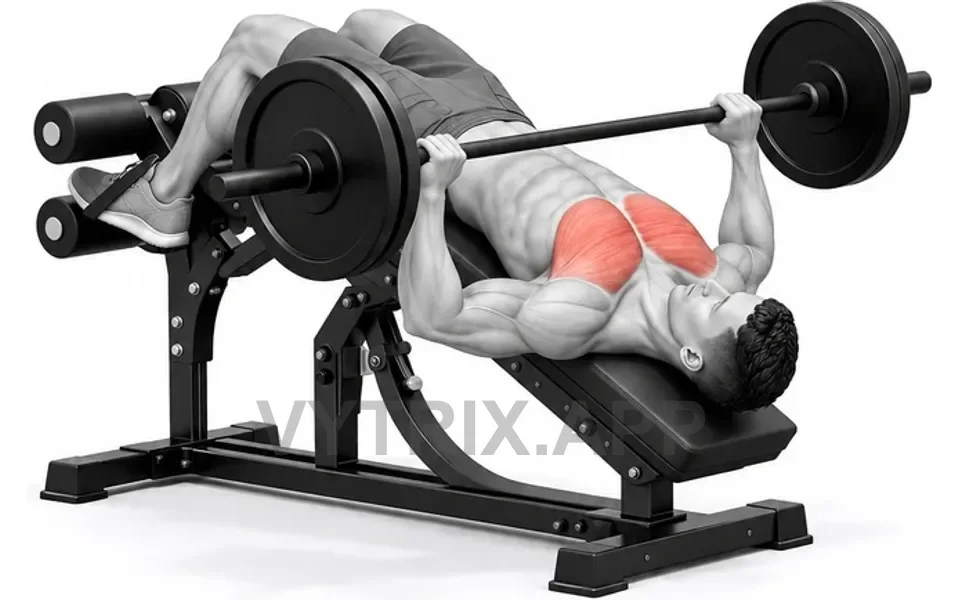 Uitvoering van Decline Barbell Bench Press