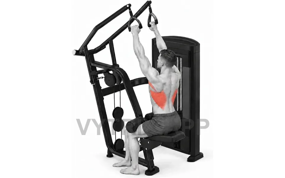 Uitvoering van Diverging Lat Pulldown Machine