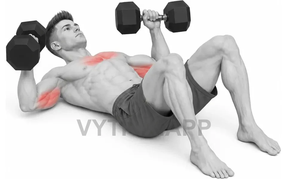 Uitvoering van Dumbbell Floor Press