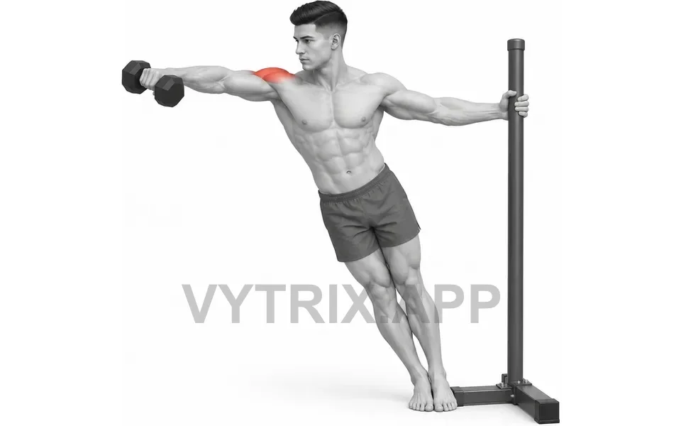 Uitvoering van Dumbbell Lateral Raise (Leaning)
