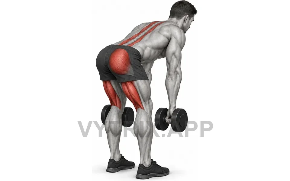 Uitvoering van Dumbbell Romanian Deadlift