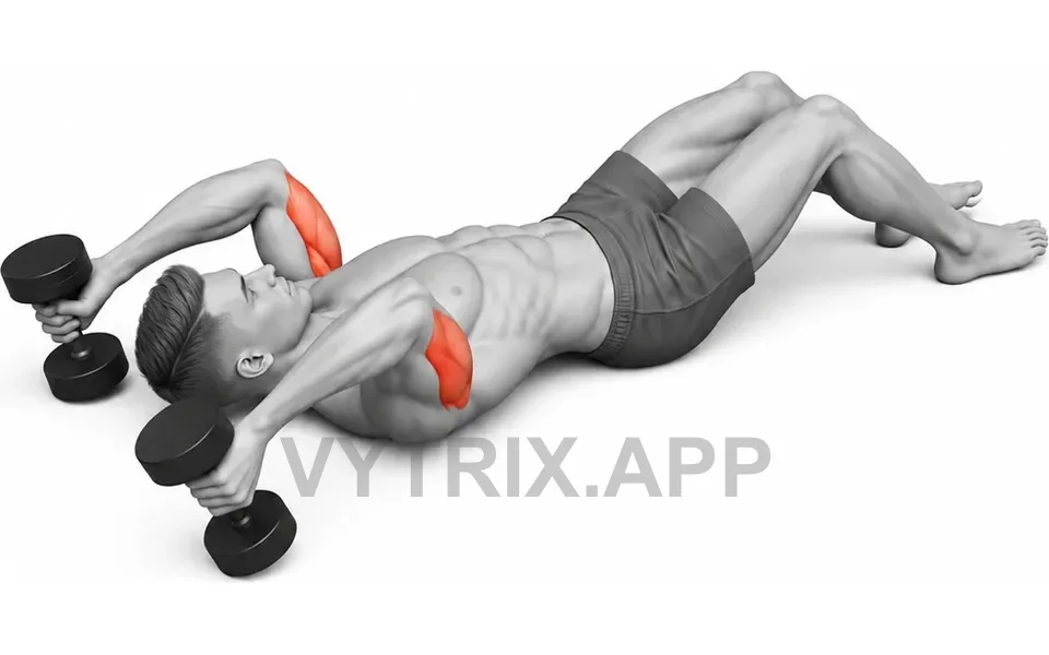 Uitvoering van Dumbbell Skull Crusher