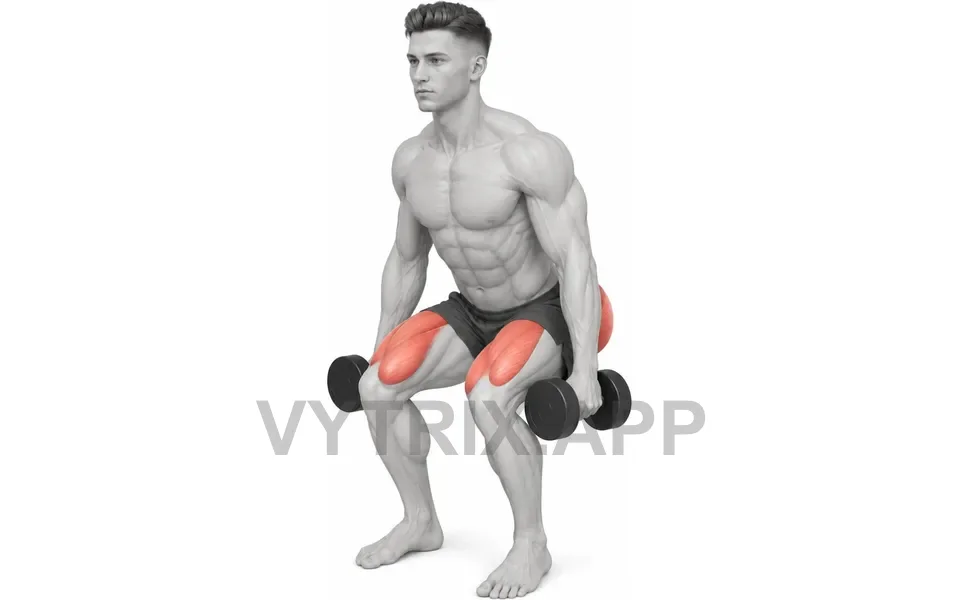 Uitvoering van Dumbbell Squat
