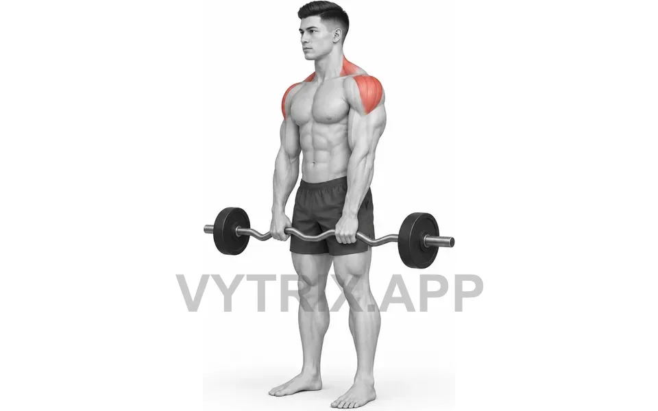 Uitvoering van Upright Row (EZ Bar)