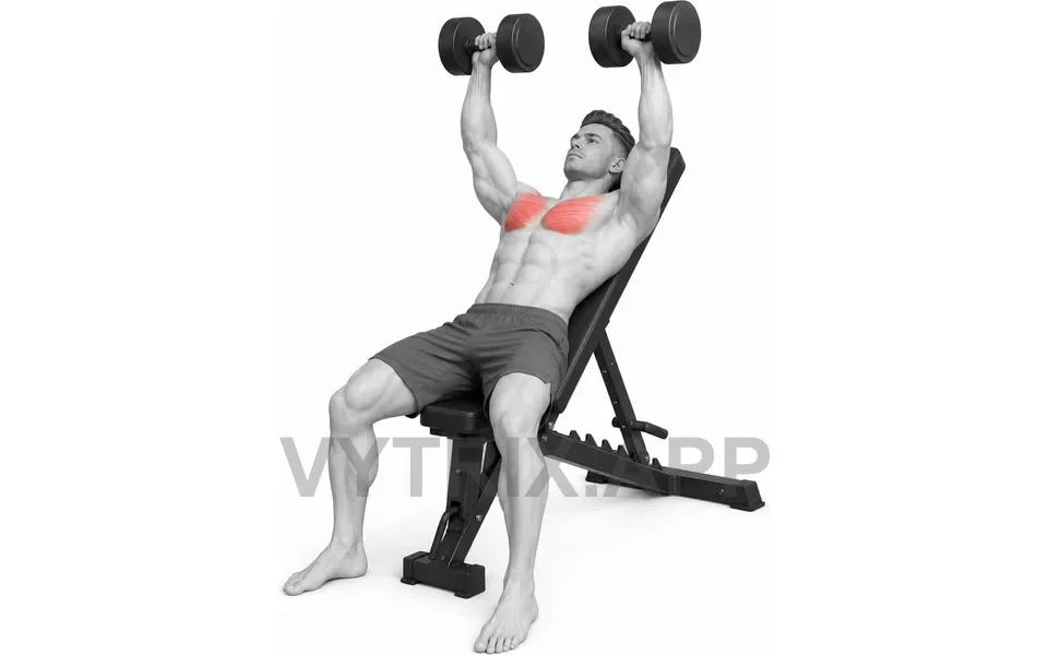 Uitvoering van Incline Dumbbell Press
