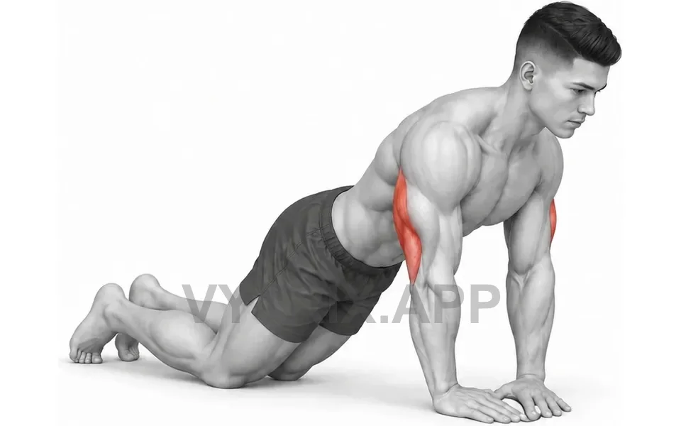 Uitvoering van Kneeling Diamond Push-Up (Bodyweight)
