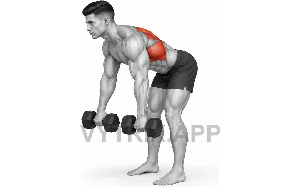 Uitvoering van Rotating Grip Bent Over Row (Dumbbell)