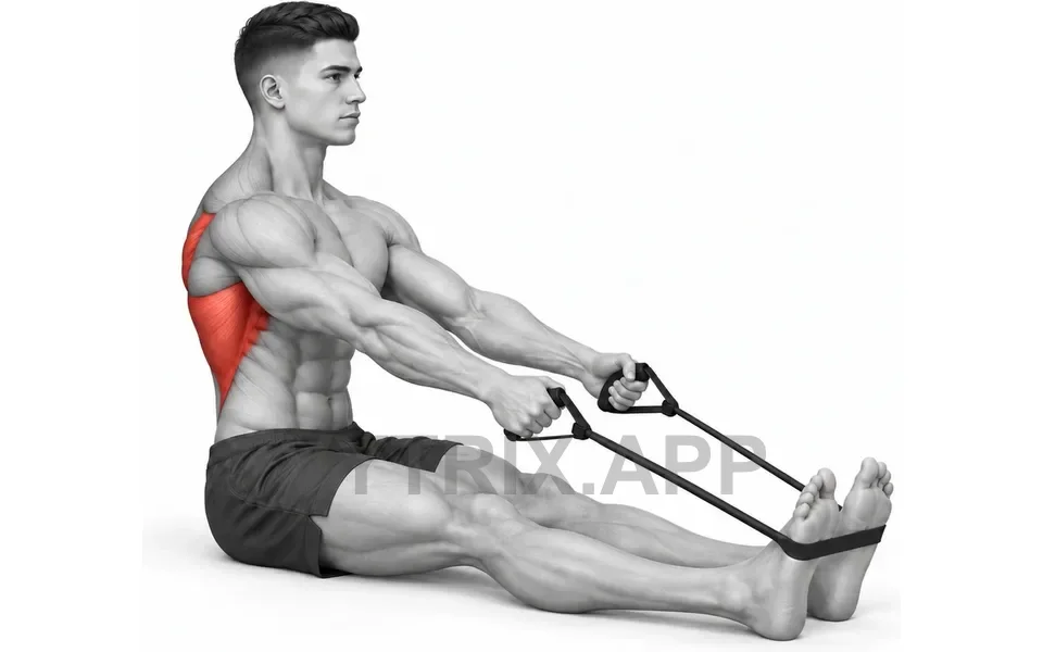 Uitvoering van Seated Row (Resistance Band)