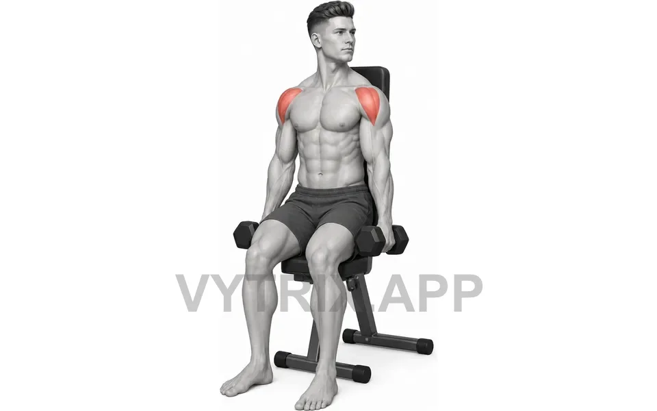 Uitvoering van Seated Front Raise (Dumbbell)