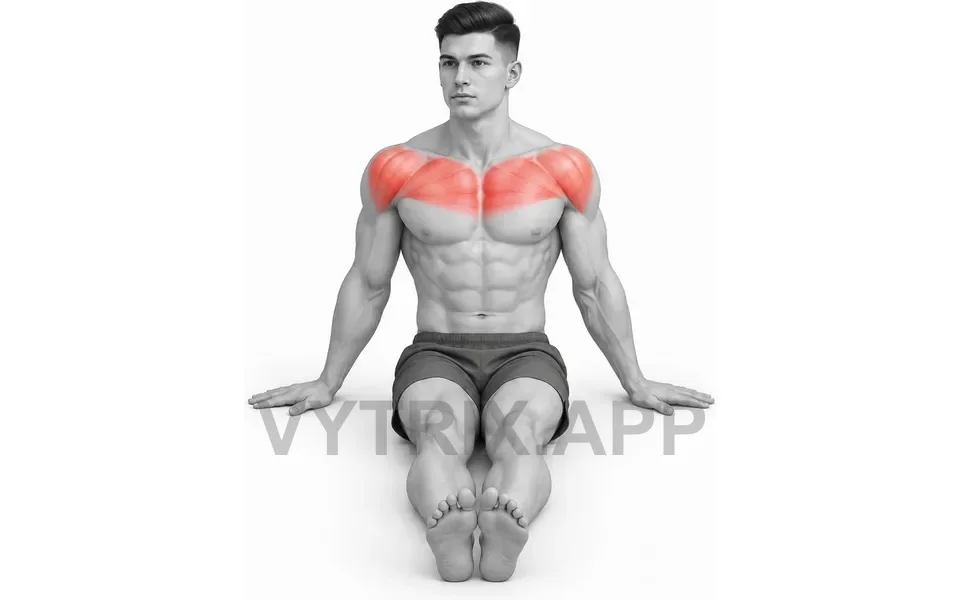 Uitvoering van Seated Shoulder Extension Stretch (Bodyweight)