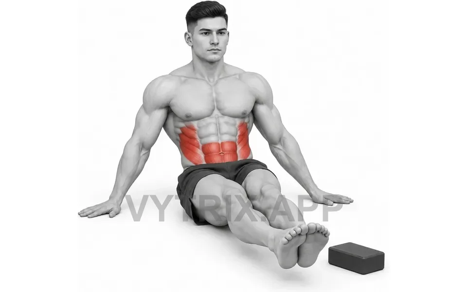 Uitvoering van Seated Side to Side Leg Raise (Bodyweight)