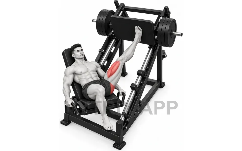 Uitvoering van Single Leg 45 Degree Leg Press (Machine)