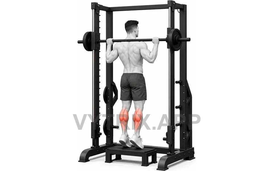 Uitvoering van Smith Machine Calf Raise