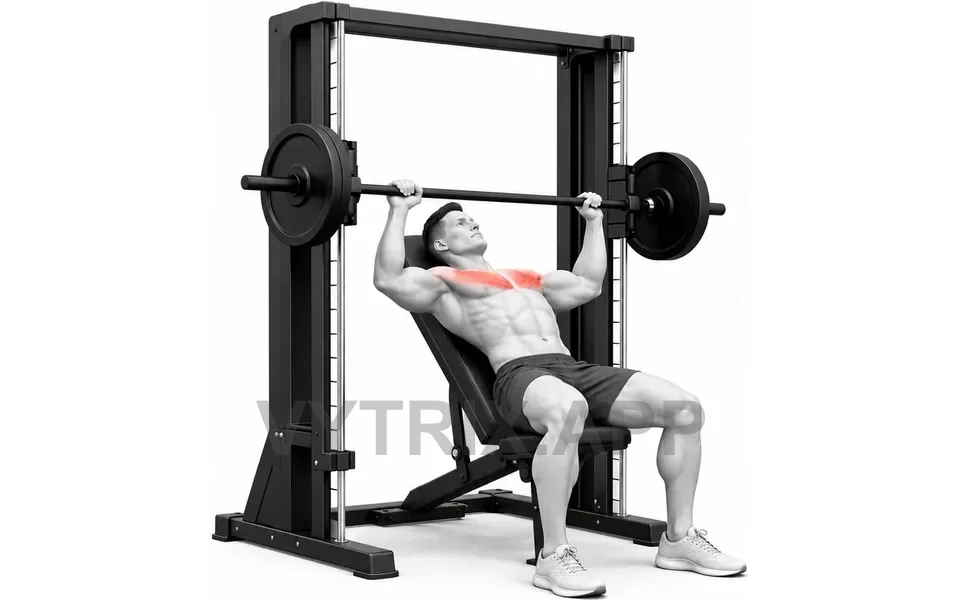 Uitvoering van Smith Machine Incline Press
