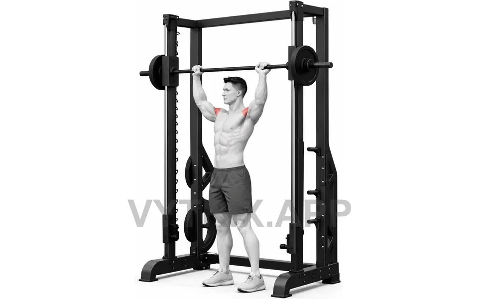 Uitvoering van Smith Machine Overhead Press