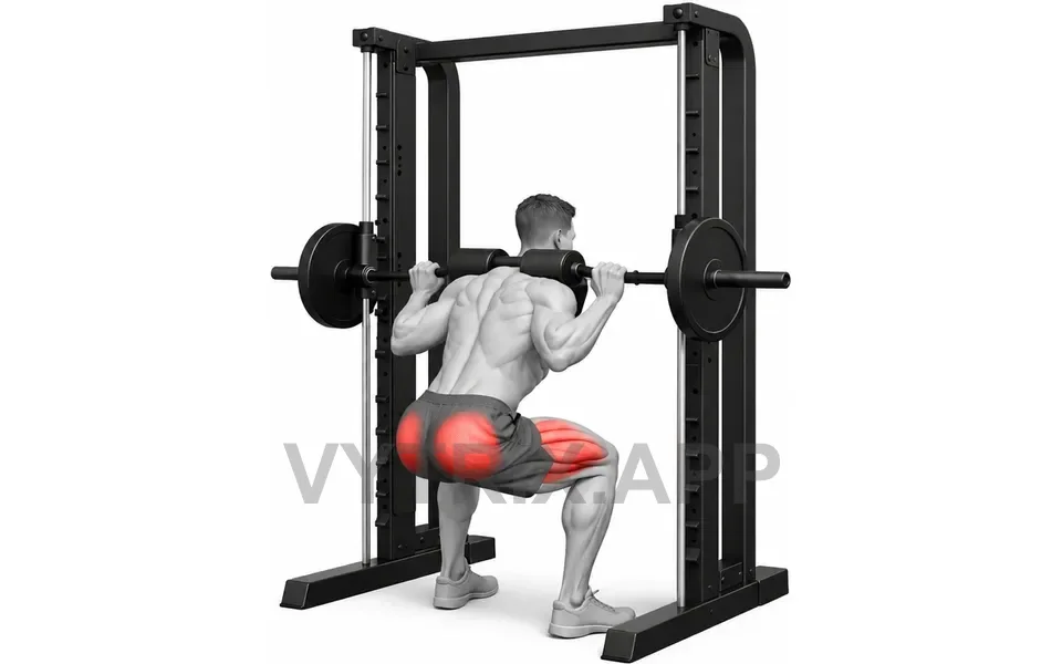 Uitvoering van Smith Machine Squat