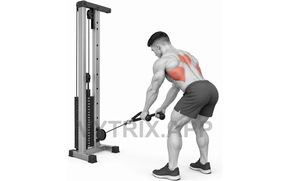 Uitvoering van Standing Bent Over Rope Row (Cable)