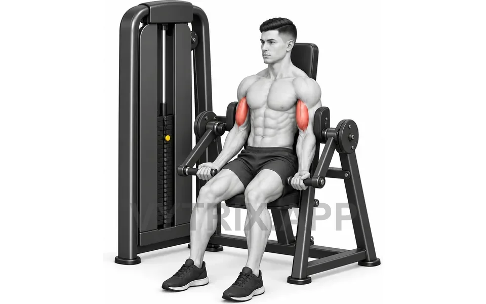 Uitvoering van Alternating Biceps Curl, Arms at Sides (Machine)