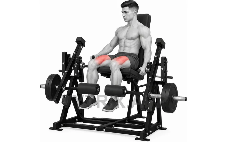 Uitvoering van Alternating Plate Loaded Leg Extension (Machine)