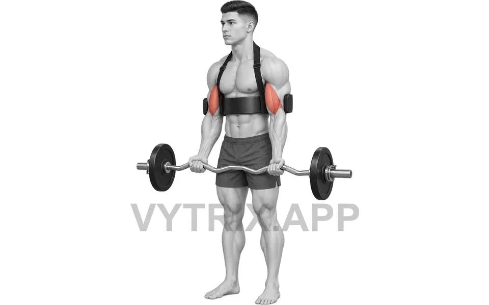 Uitvoering van Arm Blaster Curl (EZ Bar)