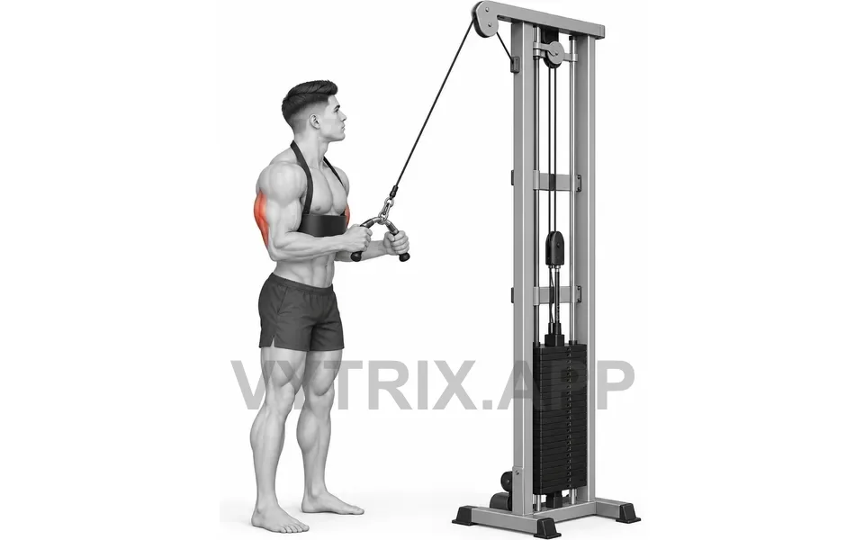 Uitvoering van Arm Blaster V Bar Pushdown (Cable)