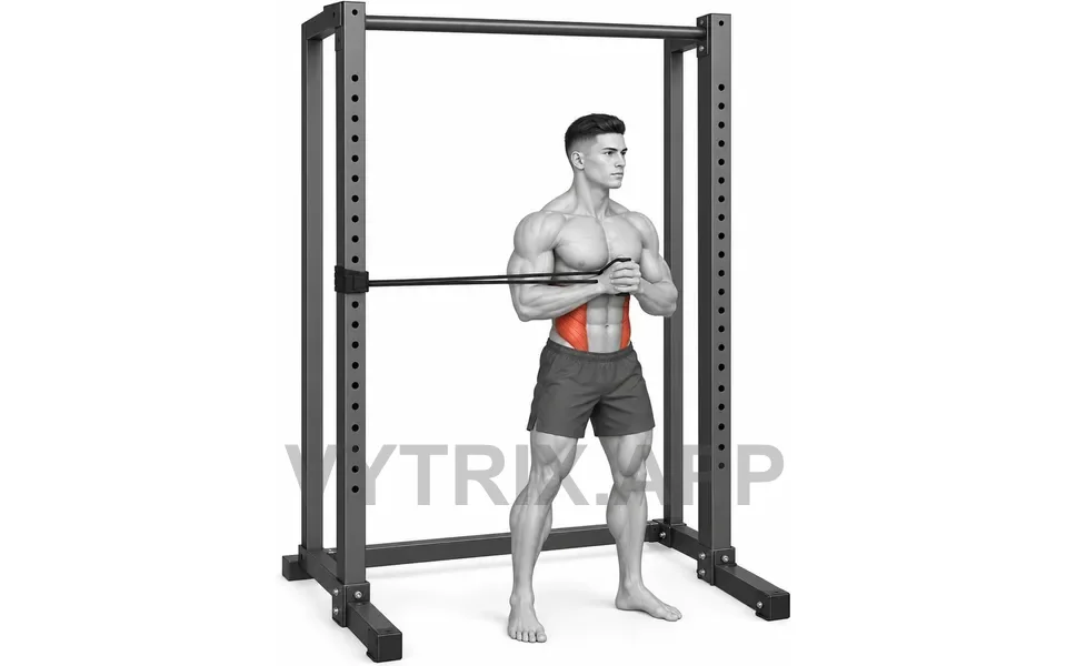 Uitvoering van Pallof Press (Resistance Band)