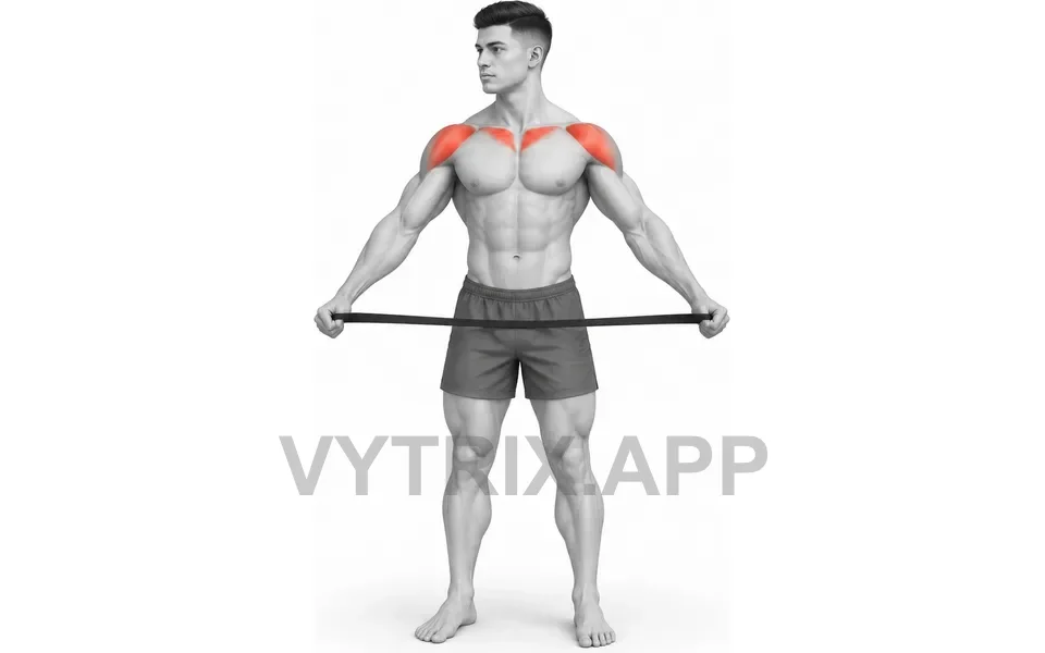 Uitvoering van Shoulder Pass Through (Resistance Band)
