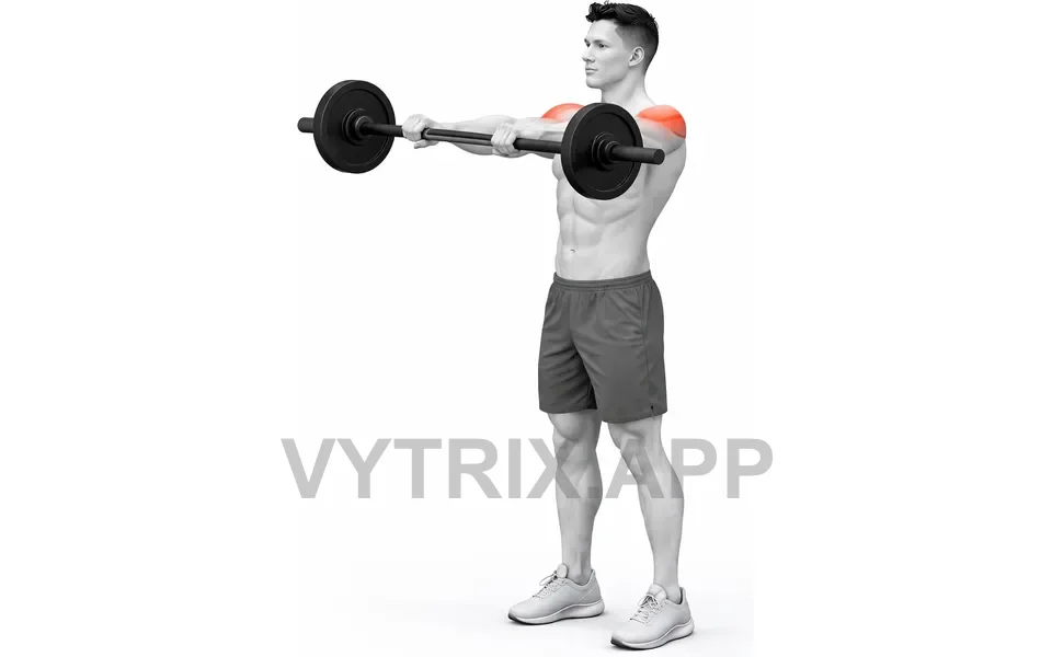 Uitvoering van Barbell Front Raise