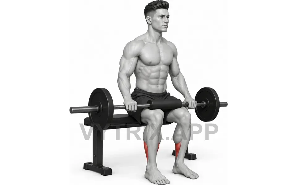 Uitvoering van Seated Calf Raise (Barbell)
