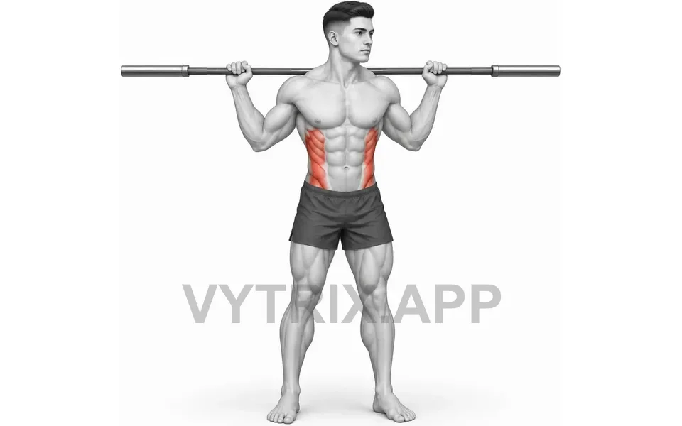Uitvoering van Side Bend (Barbell)