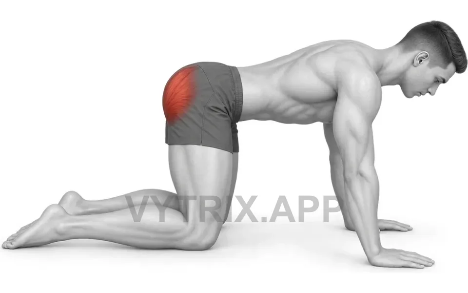 Uitvoering van Bent Knee Donkey Kick (Bodyweight)