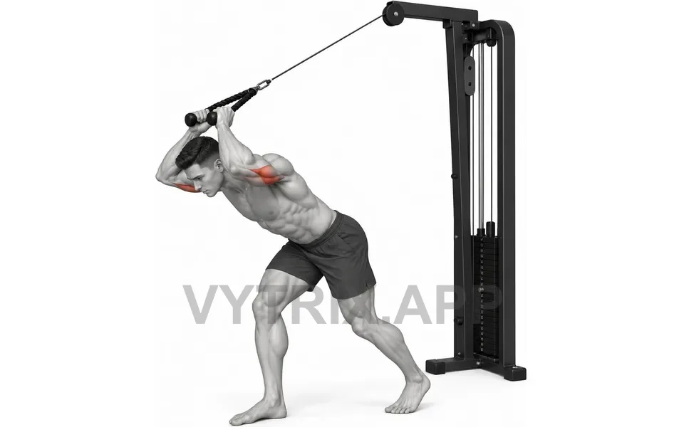 Uitvoering van Bent Over Triceps Extension (Cable)