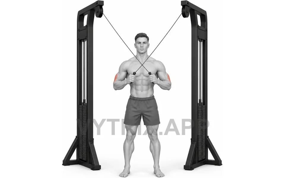 Uitvoering van Bilateral Cross Body Triceps Extension (Cable)