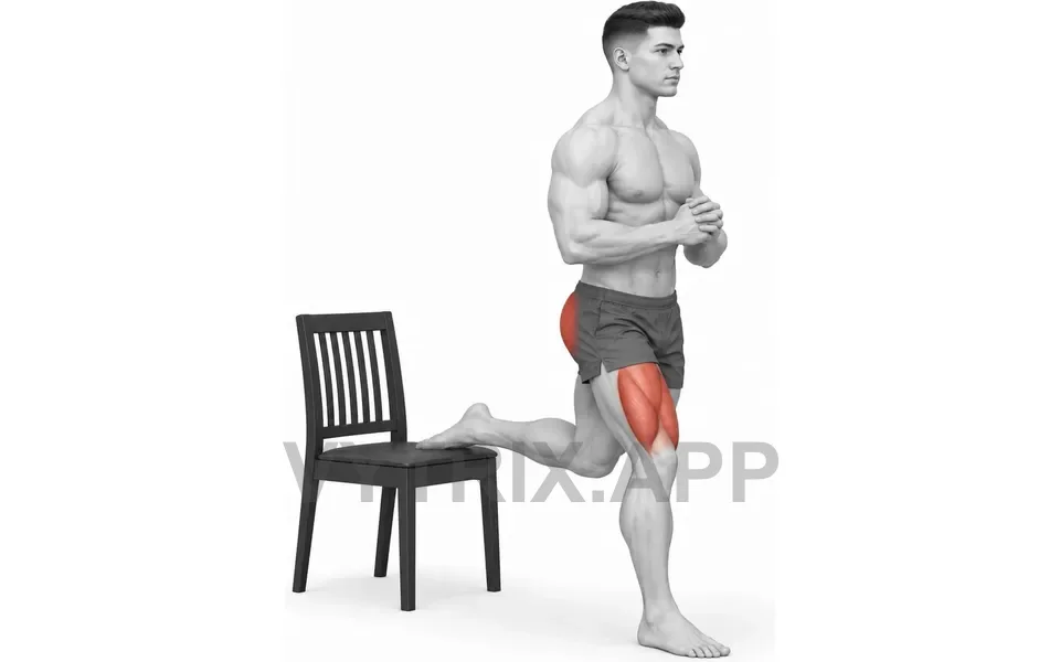 Uitvoering van Bulgarian Split Squat (Bodyweight)