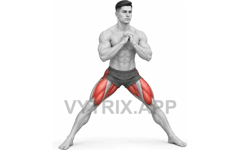 Uitvoering van Cossack Squat (Bodyweight)