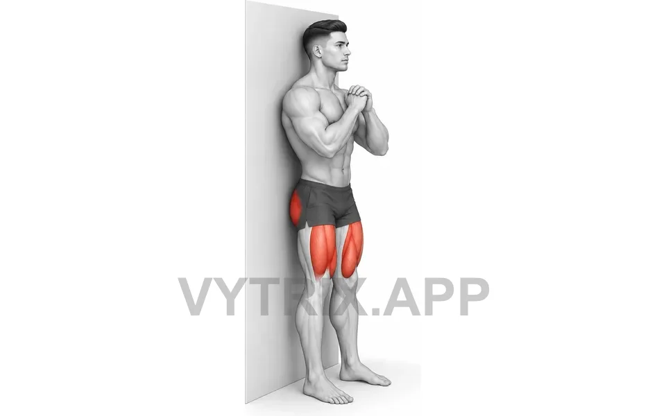 Uitvoering van Wall Squat (Bodyweight)