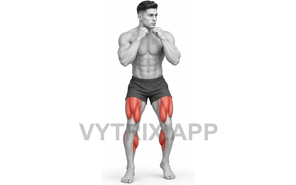 Uitvoering van Boxer Shuffle (Bodyweight)