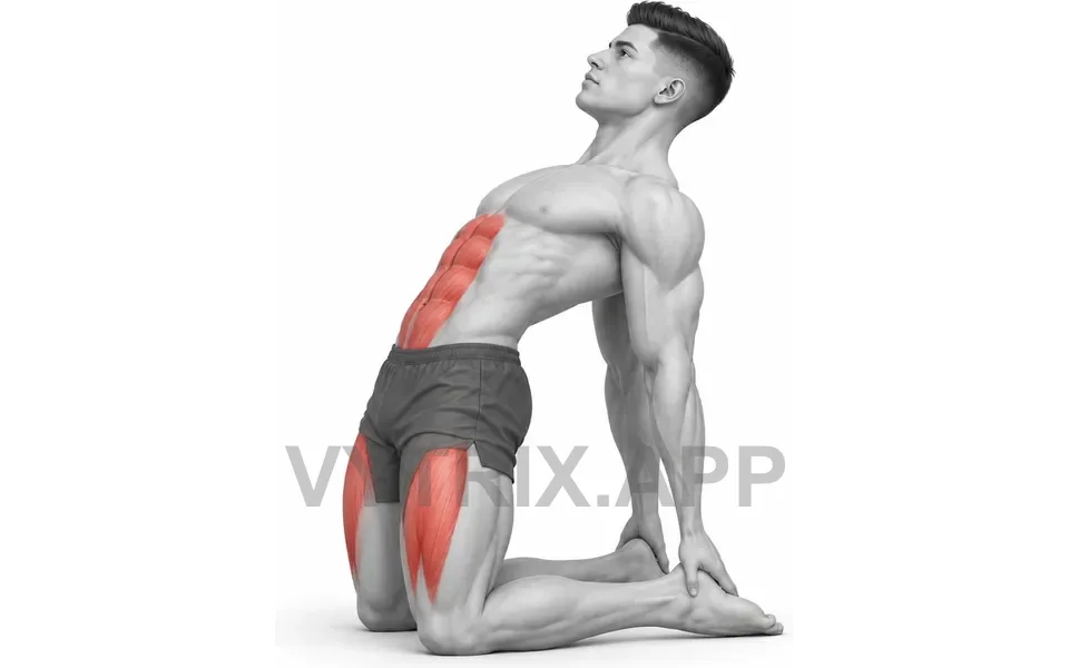 Uitvoering van Camel Stretch (Bodyweight)