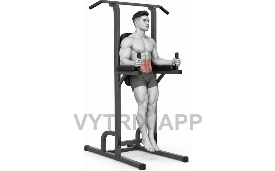 Uitvoering van Captain Chair Knee Raise (Machine)
